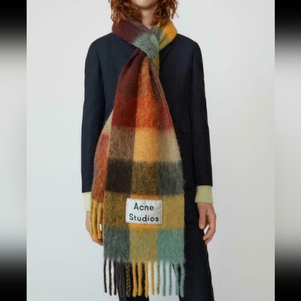 Acne Studios Vibrant Plaid Scarf